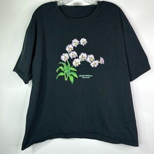 Vintage Anvil Akatsuka Orchid Gardens Volcano, Hawaii Balck Tshirt XL